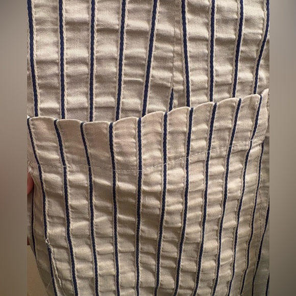 Vintage Giorgio Armani Ramie Silk Striped Wide Leg Trousers Pants Women’s 6-8 - Picture 5 of 16